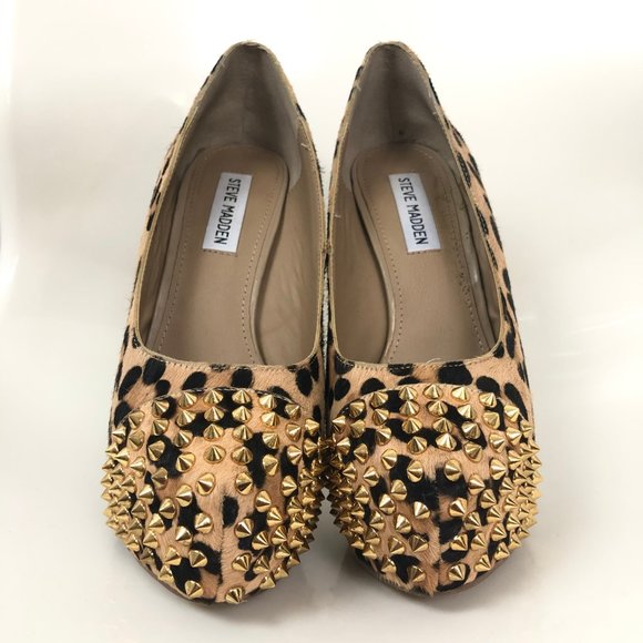 Steve Madden Cheetah Cow Hair Platform Heels - Picture 3 of 8